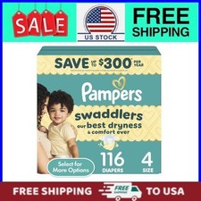 Pampers Swaddlers Diapers, Size 4, 116 Count