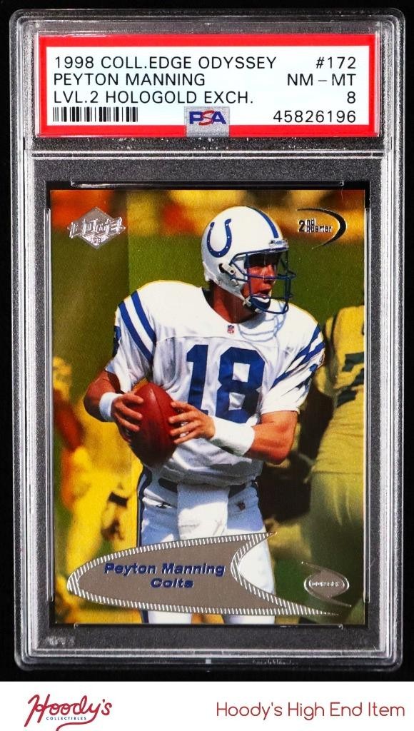 1998 Collector's Edge Odyssey Lvl 2 Hologold Peyton Manning RC Rookie /50 PSA 8
