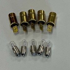 5 Dash Light Bulb Sockets W Bulbs - Type 1 2 3 Super Beetle Thing Ghia