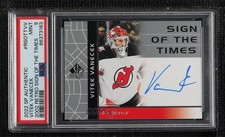 2022 SP Authentic 2002-03 Retro Sign of the Times Vitek Vanecek PSA 9 Auto g6p