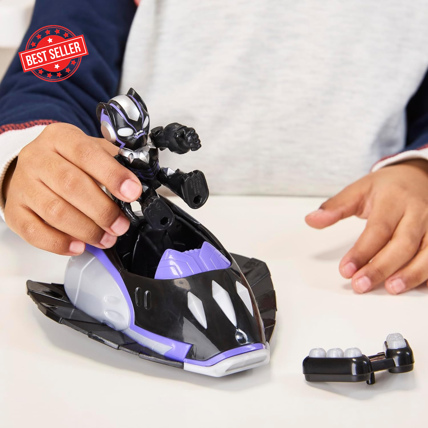 Marvel  Black Panther Plane Action Figure & Toy Vehicle, 3-Inch (7.6 CM) Super H thumbnail 5