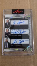 Jim Boeheim Calhoun John Calipari 2025 Leaf Authentic Auto Autograph On Card 1/1