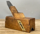 Vintage Osmond Metal Base Wood & Brass Adjustable Chamfer Plane 1-1/2" Iron Tool