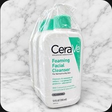 3 x CeraVe Foaming Facial Cleanser for Normal to Oily 12 oz each NEW  SEALED  