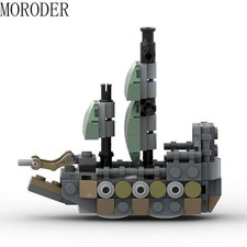 MOC building mini pirate ship, toy kids