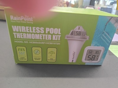 RAINPOINT Wireless Digital Pool Thermometer, Floating, Anti-Fog LCD Display Pink