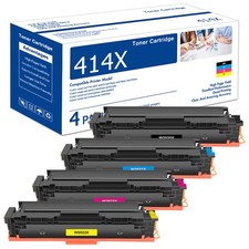 4PK 414X W2020X Toner No Chip Fits HP Color Laserjet Enterprise M455dn MFP M480f