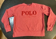 Polo Ralph Lauren Women's Sweatshirt Size Small Red Logo Pullover
