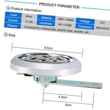 Φ85mm Super Loud Universal Motorcycle Electric Horn Speaker 12V 110db