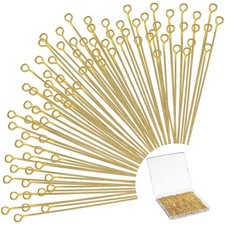 500 Pcs 2 Inch 50mm Eye Pins for Jewelry Making Crafts Bracelet Necklace Pendant