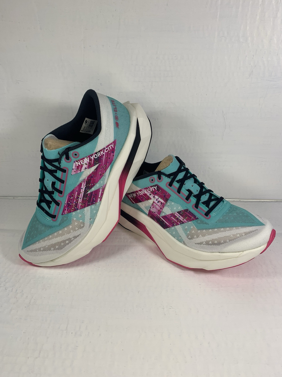 Size 9 - New Balance FuelCell SC Elite v4 (White/Blue) Women's Running Shoes