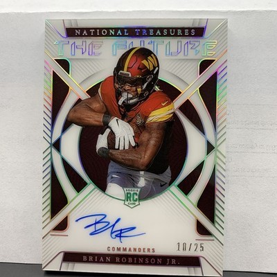 2022 Panini National Treasure Brian Robinson Jr. #TFS-BRO Silver /25 (AU, RC)