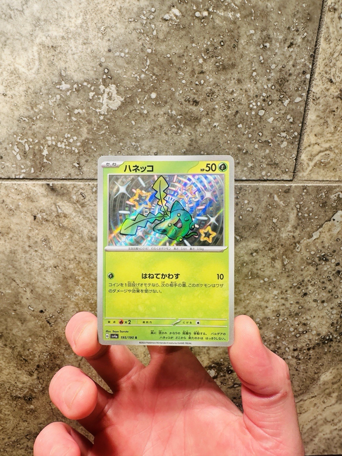 Shiny Hoppip 195/190 Near Mint Shiny Treasure ex Japanese Pokemon sv4a 2023