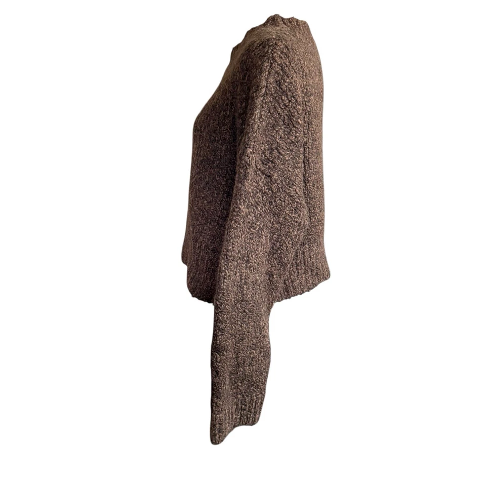 Suéter para mujer Banana Republic mezcla de lana de alpaca grueso tejido italiano marrón M Foto 4 de 4