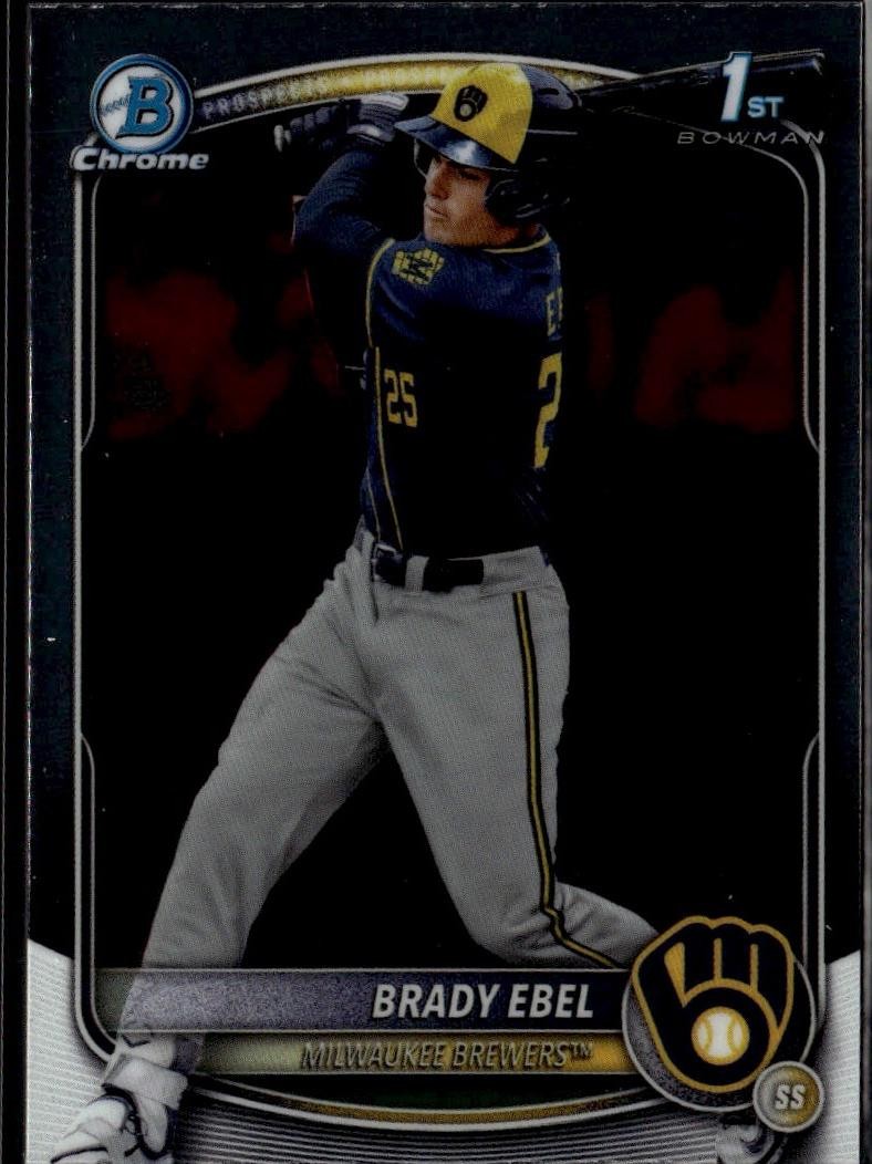 2025 Bowman Draft Brady Ebel BDC-194 Milwaukee Brewers Chrome 1st
