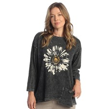 Jess & Jane Mineral Washed Gauze Tunic (3X, D...