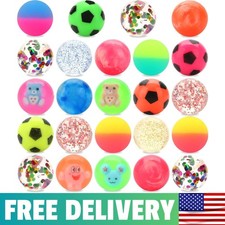 46 Pack Bouncy Ball Bulk, Assorted High Bouncing Balls For Party Favors  Bouncy