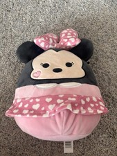 Squishmallows Disney Minnie Mouse Medium Plush Pink Hearts Dress 2023 8in