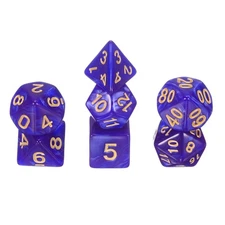 7Pcs Polyhedral Dice Set for Role Playing Games, Pearlescent Purple