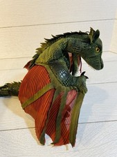 Folkmanis Winged Dragon Puppet Plush Animal Full Body Play Green Hand Doll 8"