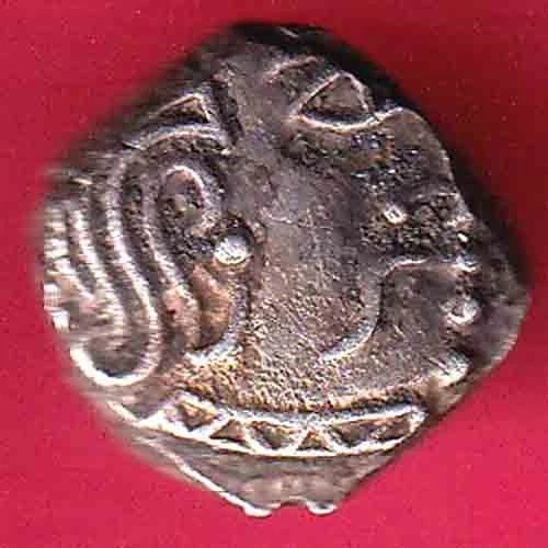 Kalachuris of Mahismati Krishnaraja rare silver coin#LT77