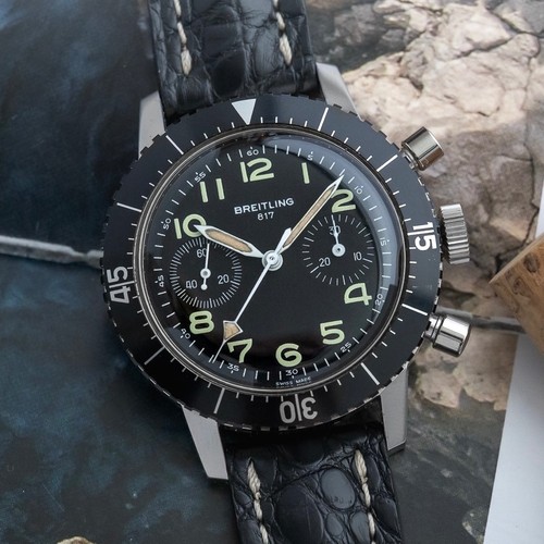 Vintage Breitling 817 Chronograph - Unpolished time capsule! EI Italian Military