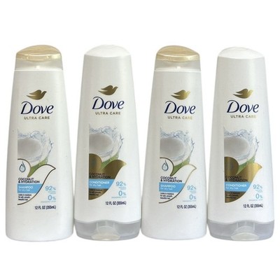 2 Dove Coconut & Hydration Damage Therapy 12 oz. Shampoo & Conditioner Sets