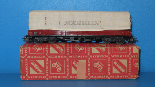 50er Jahre Märklin H0  Planewagen 393 C  4achsig in OvP  #8915 | Zustand: Gebraucht