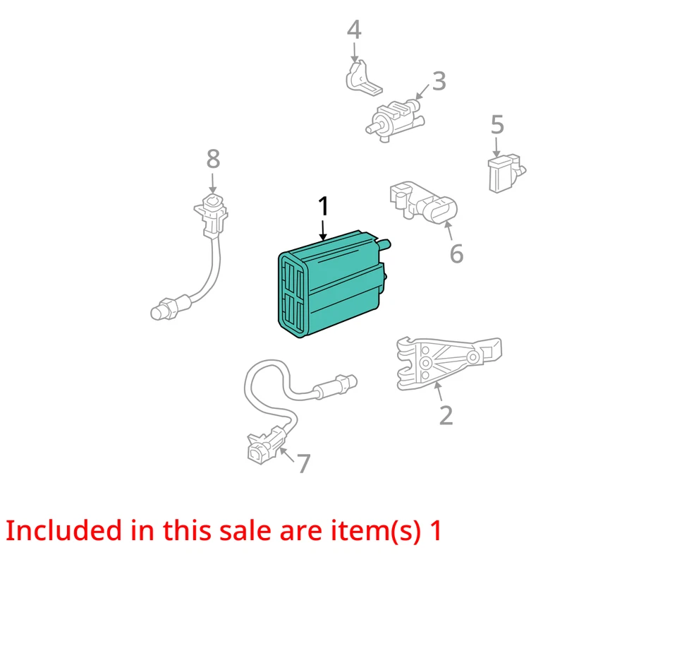 2005-2009 CHEVROLET GMC TRABLAZER UPLANDER КАНИСТРА, EVAP ВЫБРОС 15107219 НОВЫЙ - Изображение 3 из 4