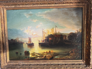 Arnold Forstmann (1824 1914?) Düsseldorf school of painting fishing idyll by the sea