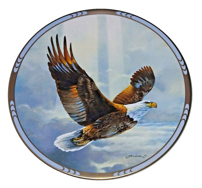 VINTAGE 1987 COLLECTIBLE 8'' PLATE EAGLE ''RISE ABOVE THE STORM'' MARIO FERNANDEZ
