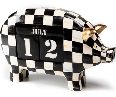 Brand New Mackenzie-Childs   Pig Everlasting Calendar