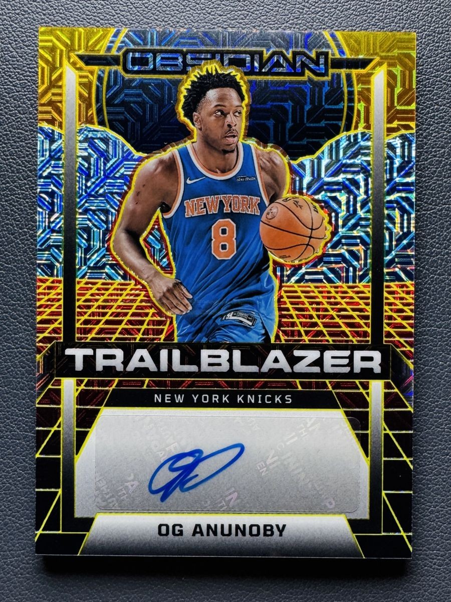 2024-25 Panini Obsidian OG Anunoby Trailblazer EE Molten Mojo Auto 01/10≈1/1 view 1
