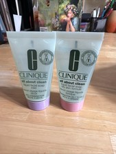 Clinique All About Clean Liquid Facial Soap Mild  Oil Skin Formula 1 OZ Each
