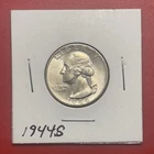 1944 S Washington Silver Quarter, Gem Uncirculated.