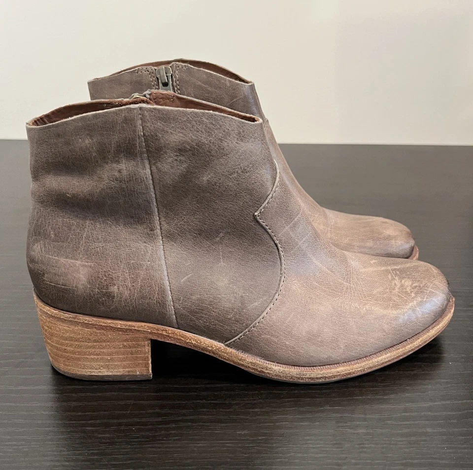 Kork-Ease Casper Mujer’s 7 Beige Cuero Envejecido Chelsea Botines Zapatos Foto 3 de 4