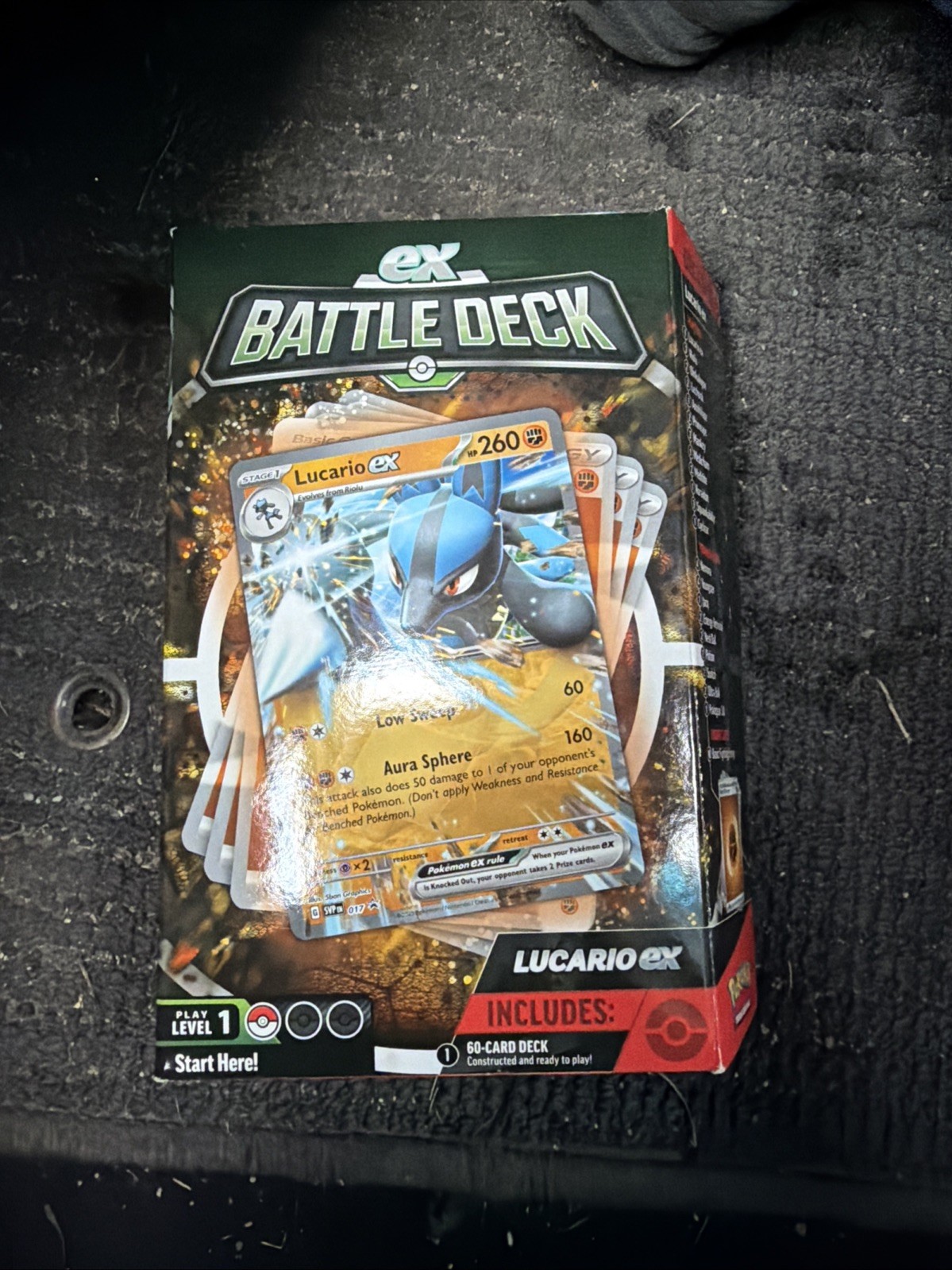 Pokémon Battle Deck Ex Missing Lucario Ex Box Opened