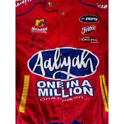 Headgear Classics Aaliyah One in a Million Racing Jacket Mens Medium Red Blue M image 9
