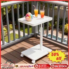 Lifting Adjustable Height Bedside Table Sofa Side Table for Living Room Bedroom 