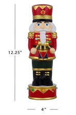 Hand Painted 12" Ceramic Nutcracker LED Lighted Holiday Christmas Decor Display