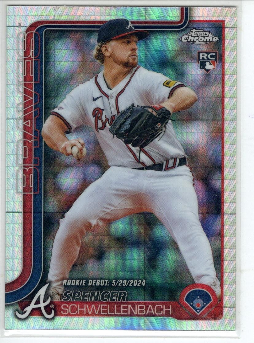 2025 Topps Chrome Update #USC132 Spencer Schwellenbach Prism Refractors