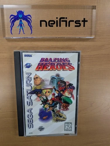 BLAZING HEROES (Mystaria) + Reg. Card (Sega Saturn, 1996) **COMPLETE / CIB**