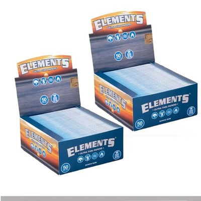 Cartine Elements Blu Lunghe King Size Slim 2 x 50 Libretti Originali