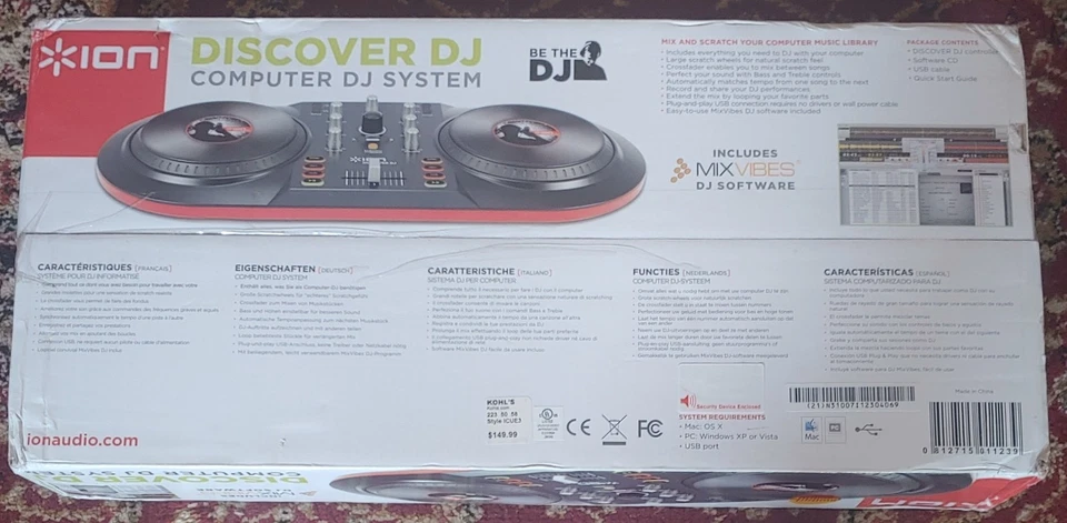 NEW IN BOX (NRFB): ION - Discover DJ - Computer Double Deck DJ System (READ) - Image 3 of 4