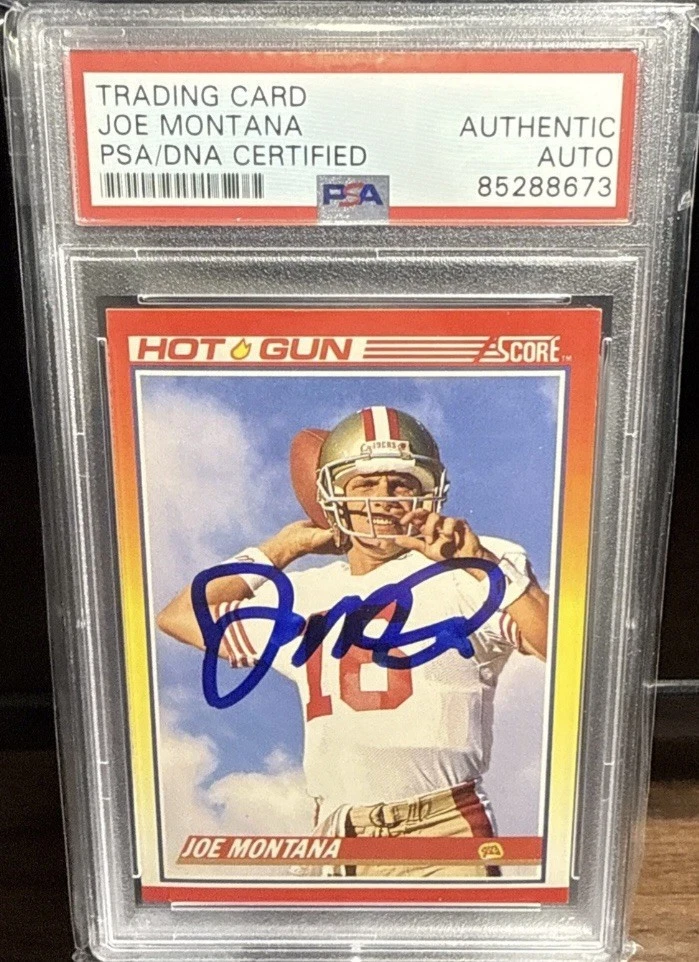 Panini Joe Montana Football Original Autographed Sports Trading