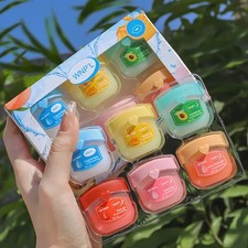 6pk lip balm gift set, fruit flavor lip gloss lip balm, colorless dry lip repair