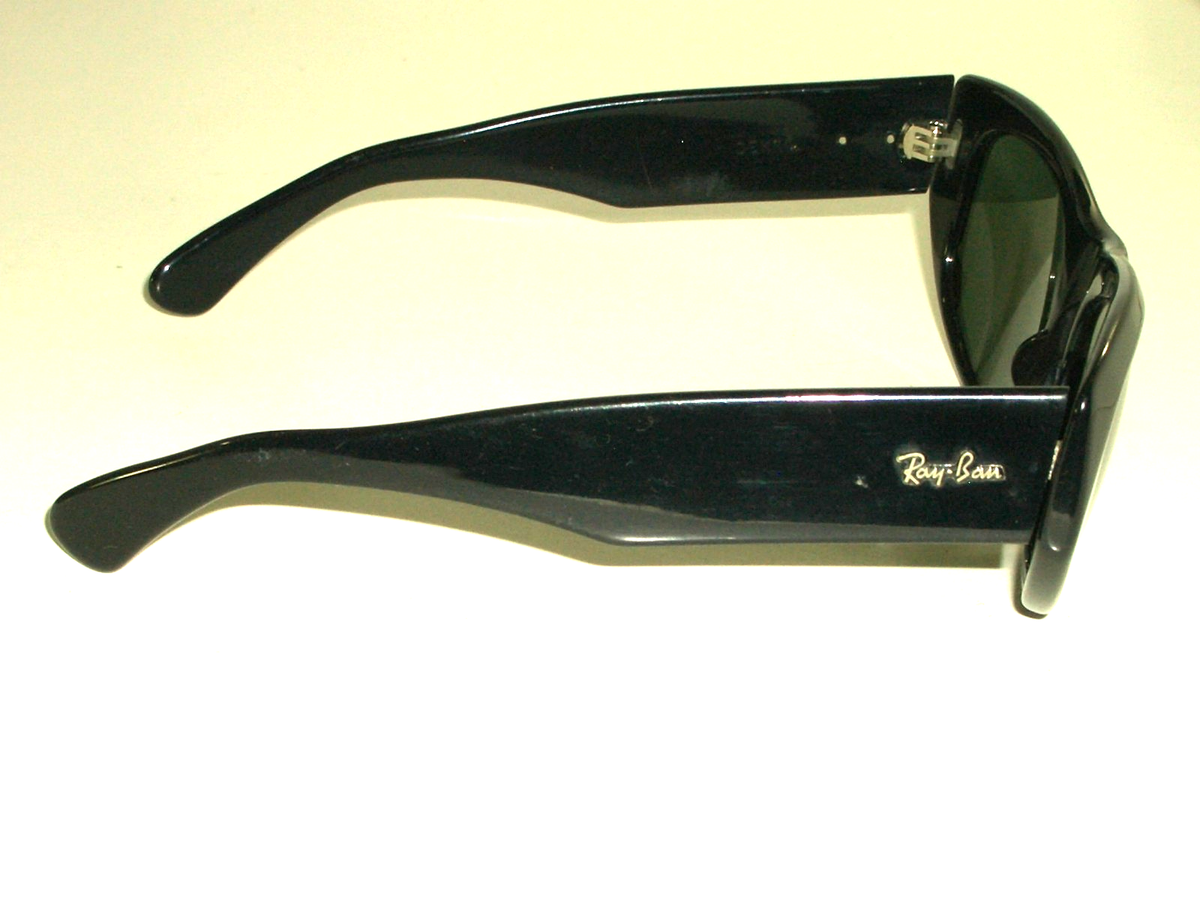 VINTAGE B&L BAUSCH & LOMB RAY BAN W0585 BLACK EBONY G15 THICK