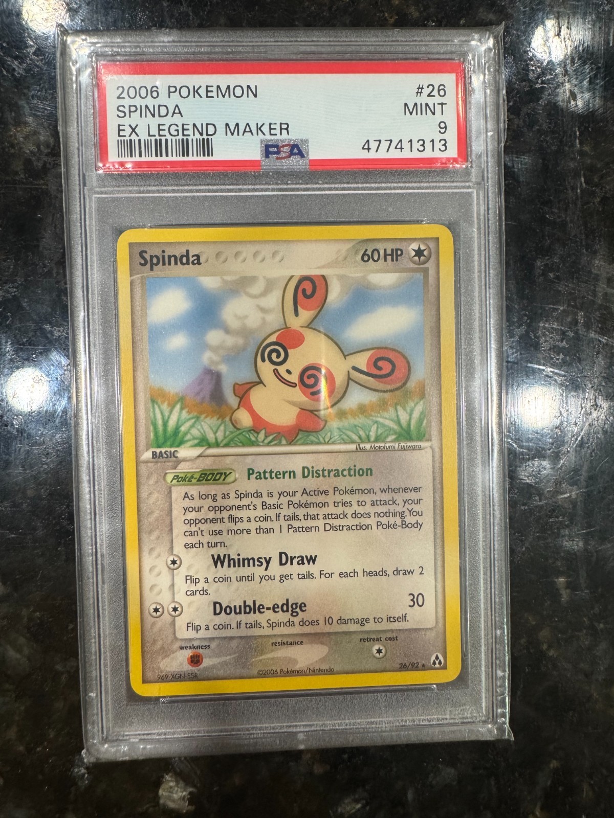 PSA 9 SPINDA 26/92 LEGEND MAKER 2006 POKEMON CARD