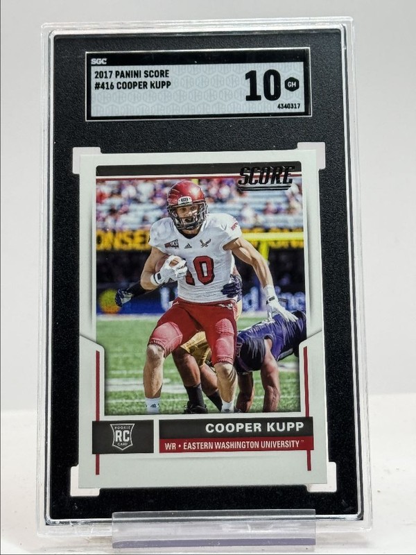 COOPER KUPP 2017 SCORE ROOKIE FOOTBALL EASTERN WASHINGTON RC SGC 10 Q0358