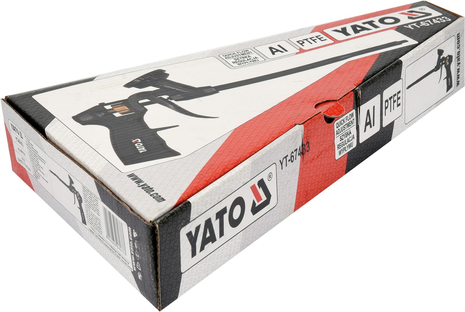 Yato Montageschaumpistole Ptfe - Aluminium Und Messing - Ptfe-Beschichtung - Einstellbares Sprühvolumen - Bild 4